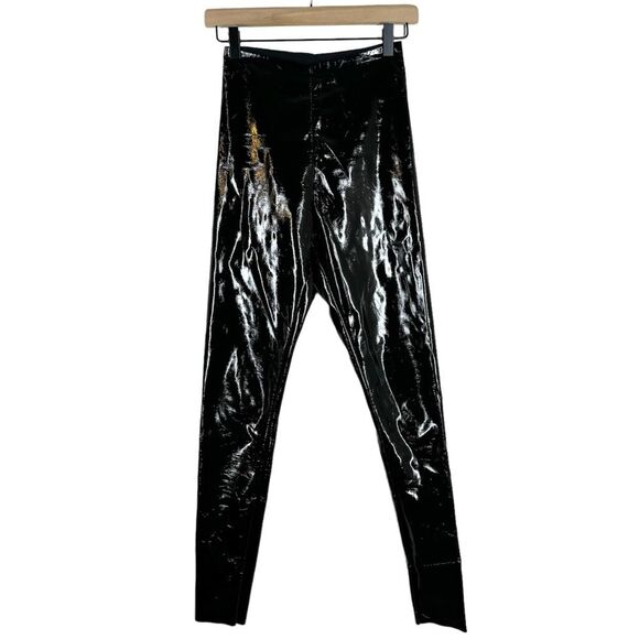 Commando Perfect Control Faux Patent Leather Leggings Pants Stretch Small - Picture 1 of 4